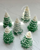 Small Snow Tree Candle 4''