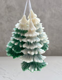 Small Snow Tree Candle 4''