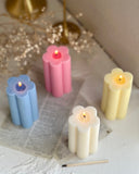 Daisy Pillar Candle