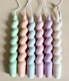 Swirl Taper Candles (A Pair)