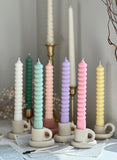 Donut Shaped Taper Candle 7'' (A Pair)