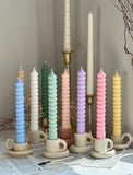 Donut Shaped Taper Candle 7'' (A Pair)