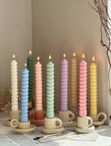 Donut Shaped Taper Candle 7'' (A Pair)