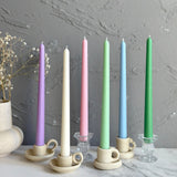 Colored Taper Candles 10''  (A Pair)