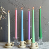 Colored Taper Candles 10''  (A Pair)