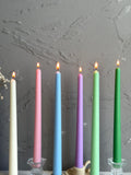 Colored Taper Candles 10''  (A Pair)