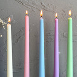 Colored Taper Candles 10''  (A Pair)