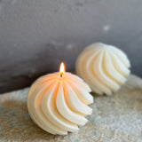 Unique Wavy Sculptural Candle (1pc)