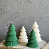 Ribbed Christmas Tree Candle (1pc)