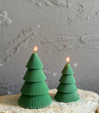 Ribbed Christmas Tree Candle (1pc)