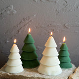 Ribbed Christmas Tree Candle (1pc)