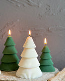 Ribbed Christmas Tree Candle (1pc)