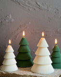 Ribbed Christmas Tree Candle (1pc)