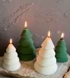 Ribbed Christmas Tree Candle (1pc)