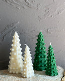 Christmas Knit Tree Candles(Set of 2)