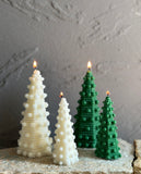 Christmas Knit Tree Candles(Set of 2)