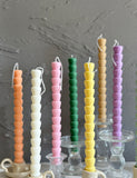 Sculptural Taper Candles 10''(A Pair)