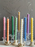 Sculptural Taper Candles 10''(A Pair)