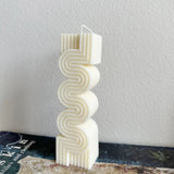 Wave Pillar Candle