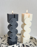 Wave Pillar Candle