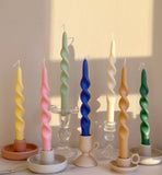 Twisted Taper Candles (A Pair)