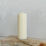 Small Ribbed Peak Pillar Candle