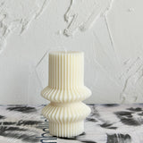 Striped Pillar Candle