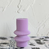 Striped Pillar Candle