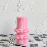 Striped Pillar Candle