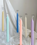 Tall Ribbed Taper Candles 10''(A Pair)