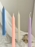 Tall Ribbed Taper Candles 10''(A Pair)