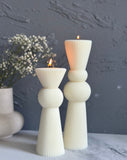 Ribbed Pillar Candle