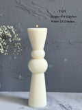 Ribbed Pillar Candle